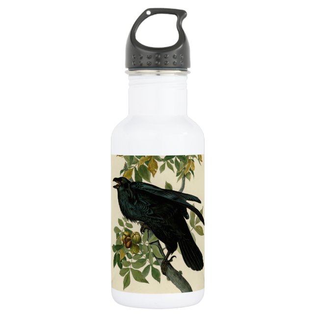 Garrafa Audubon Raven Bird Classic Trabalho de arte (Frente)