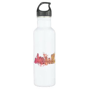 Garrafa Austin Texas Watercolor Skyline