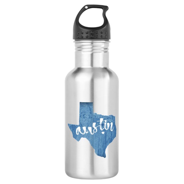 Garrafa Austin, Texas Wood Grain (Frente)