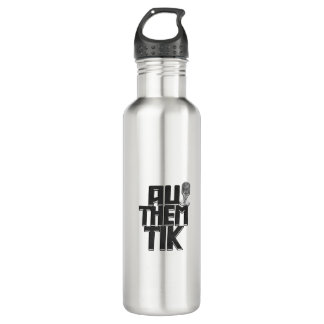 Garrafa Authemtit Black Logo Stainless Steel Water Bottle