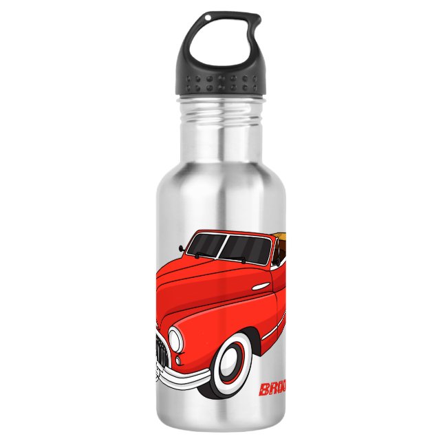 Garrafa Automóvel clássico vermelho 1948 (Frente)