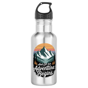 Garrafa aventura começa garrafas de água - caminhadas e ac