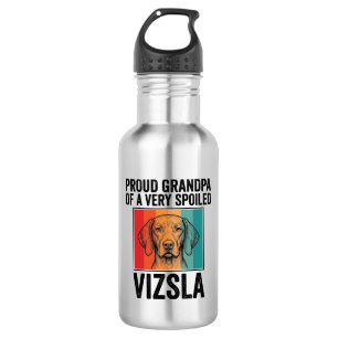 Garrafa Avô Orgulhoso Vizsla Design Vintage Amante de Cães