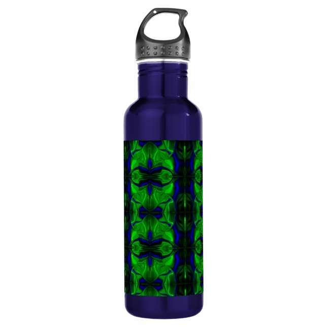 Garrafa Azul com traçados interligados 'flutuantes' (Frente)