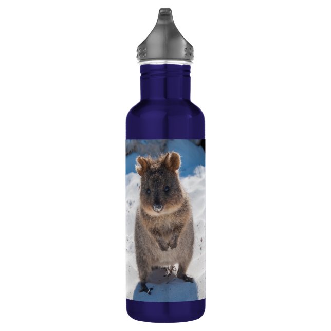 Garrafa Azul de Quokka Beach personalizável (Direita)