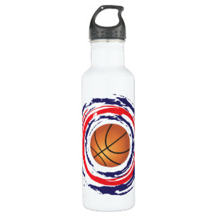 Garrafa Azul do basquetebol e branco vermelhos