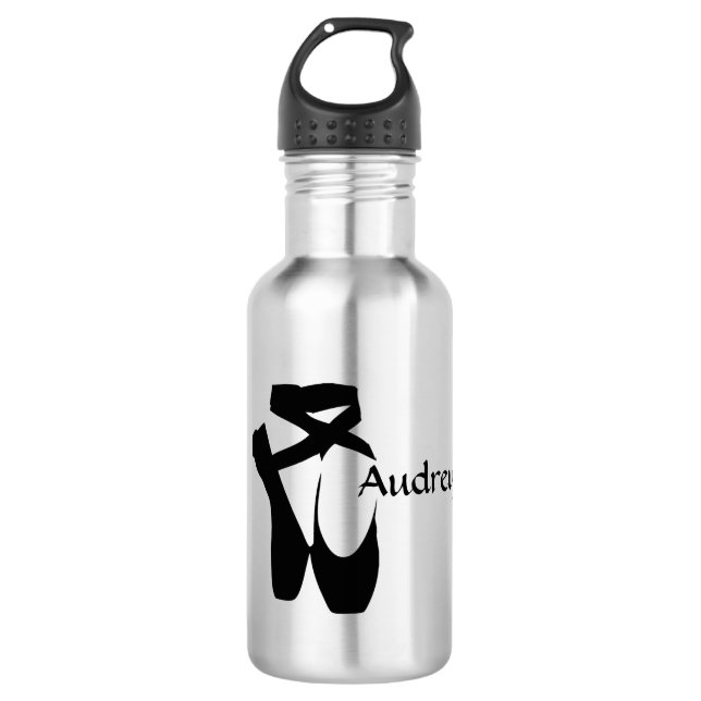 Garrafa Balé Ballerina Black Poninte Personalizado 18oz (Frente)