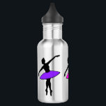 Garrafa Ballerina Silhouette Tutu Dance Teacher Balé<br><div class="desc">Design de garrafa de água apresenta uma ilustração original de uma fileira de dançarinos de balé silenciados em neon tutus colorido. Não vê o que está procurando? Precisa de ajuda para a personalização? Clique em "contate este designer" para criar algo apenas para você!</div>