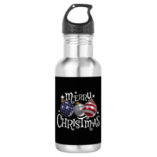 Garrafa Bandeira Americana Feliz Natal Enfeites de Árvore