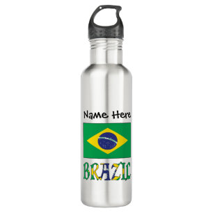 Garrafa Bandeira brasileira personalizada