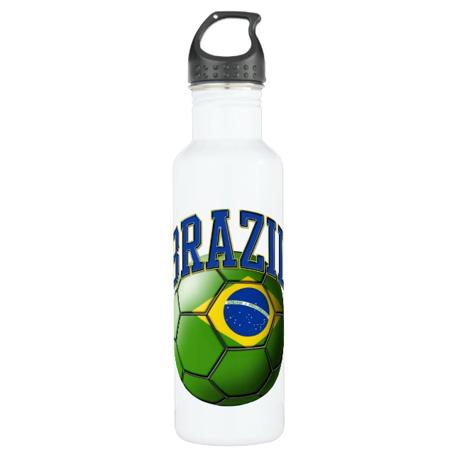 Garrafa Bandeira da Bola de Futebol Brasil Bo (Frente)