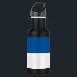 Garrafa Bandeira de Assen<br><div class="desc">Bandeira de Assen,  Países Baixos A bandeira é constituída por duas faixas horizontais de largura igual,  a azul superior e a branca inferior</div>