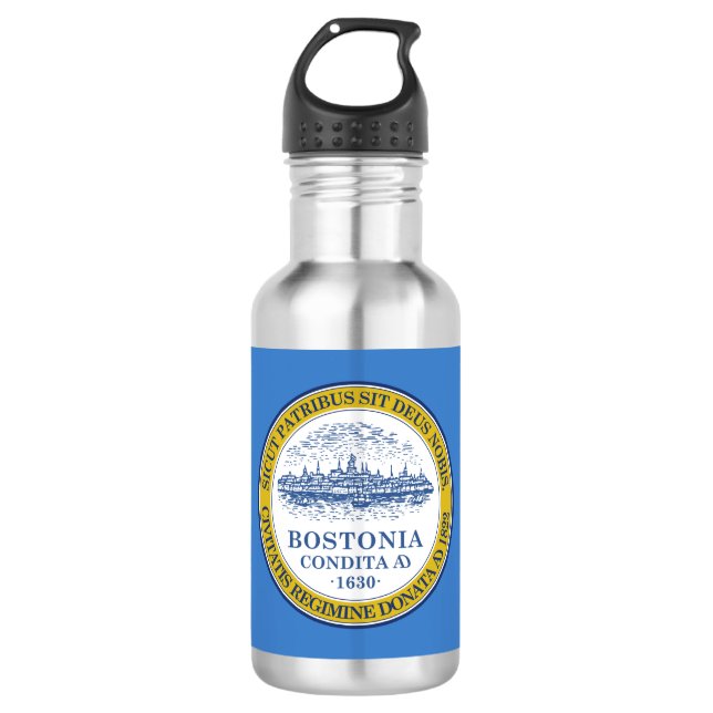 Garrafa Bandeira de Boston, Massachusetts Water Bottle (Frente)