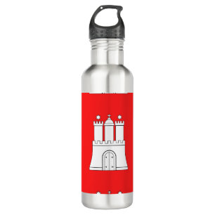 Garrafa Bandeira de Hamburgo de Água de Aço Inoxidável