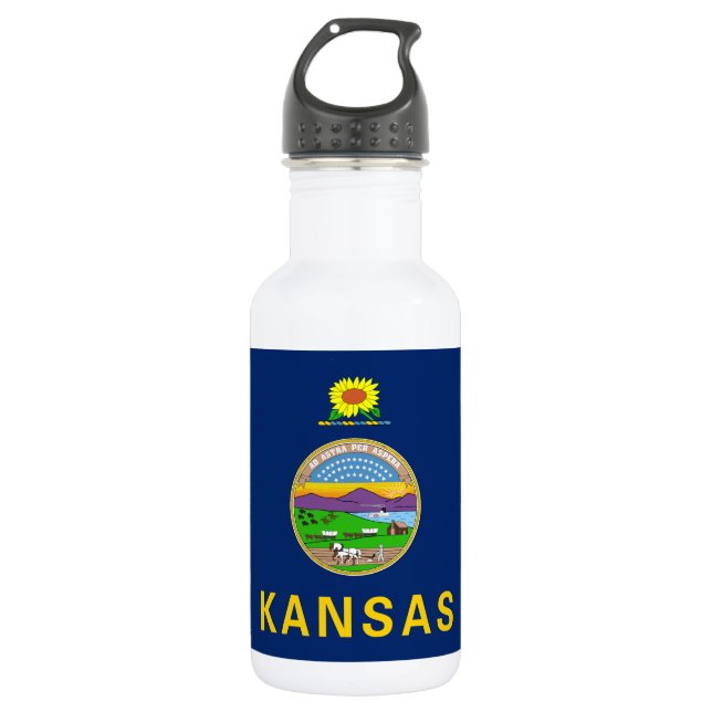 Garrafa Bandeira do Kansas (Frente)