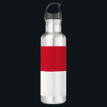 Garrafa Bandeira do Mônaco<br><div class="desc">Este design apresenta a bandeira nacional do Mônaco (oficialmente o Principado do Mônaco), que é um estado-cidade soberano, um país e um microestado na Riviera Francesa na Europa Ocidental. É delimitada pela França a norte, leste e oeste e pelo Mar Mediterrâneo a sul. O princípio é amplamente reconhecido por ser...</div>