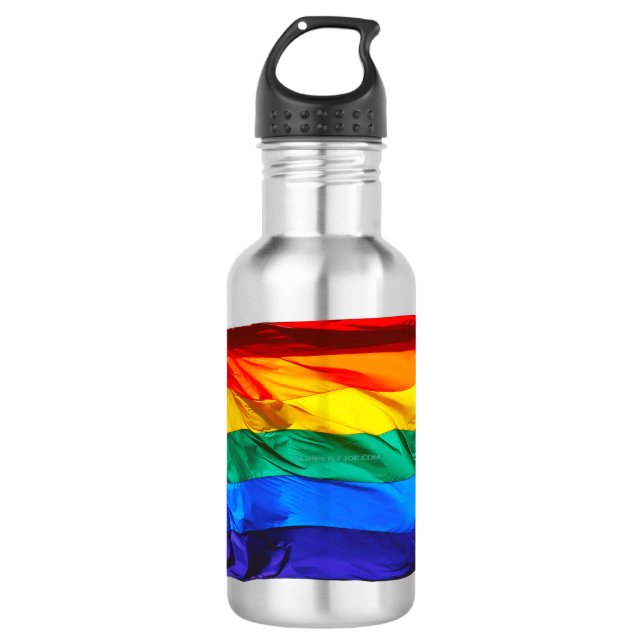 Garrafa Bandeira do orgulho gay SlipperyJoe's ondulando ve (Frente)