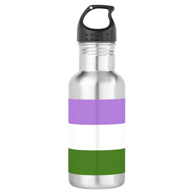 Garrafa Bandeira do Orgulho Genderqueer (Frente)
