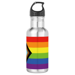 Garrafa Bandeira do orgulho intersexo SlipperyJoe's fundo 