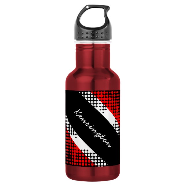 Garrafa Bandeira do padrão de ponto Trinidad e Tobago com  (Frente)