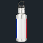 Garrafa Bandeira francesa (França)<br><div class="desc">Este design inclui a bandeira nacional da França (oficialmente República Francesa, República Francesa), que é um país composto pela França metropolitana na Europa Ocidental e por várias regiões e territórios ultramarinos. A área metropolitana de França estende-se do Mar Mediterrâneo ao Canal da Mancha e ao Mar do Norte, e do...</div>