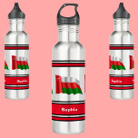 Garrafa Bandeira Omã Personalizada De Volta À Escola<br><div class="desc">Bandeira Oman Personalizada De Volta À Garrafa De Aço Inox Escolar. Personalize-o com o seu nome para uma aparência exclusiva de cinta.</div>