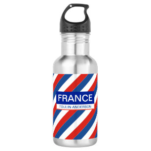 Garrafa Bandeira Patriótica Francesa Personalizada
