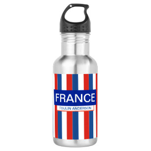 Garrafa Bandeira Patriótica Francesa Personalizada