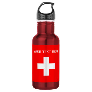 Garrafa Bandeira personalizada da Suíça Schweiz Suíça Euro
