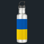 Garrafa Bandeira Ucraniana (Ucrânia) Stainless Steel Water<br><div class="desc">Esta design é a bandeira nacional da Ucrânia, que é um país da Europa Oriental. A Ucrânia faz fronteira com a Rússia a leste e a nordeste; Bielorrússia a norte; Polônia, Eslováquia e Hungria a oeste; e Romênia, Moldávia e Mar Negro a sul. A Ucrânia é o segundo maior país...</div>