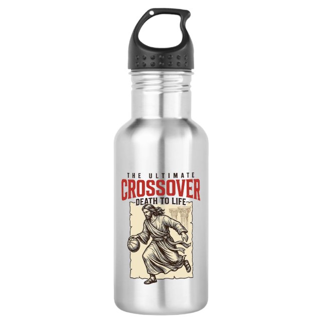 Garrafa Basquete Cristão Crossover Definitivo Vintage (Frente)