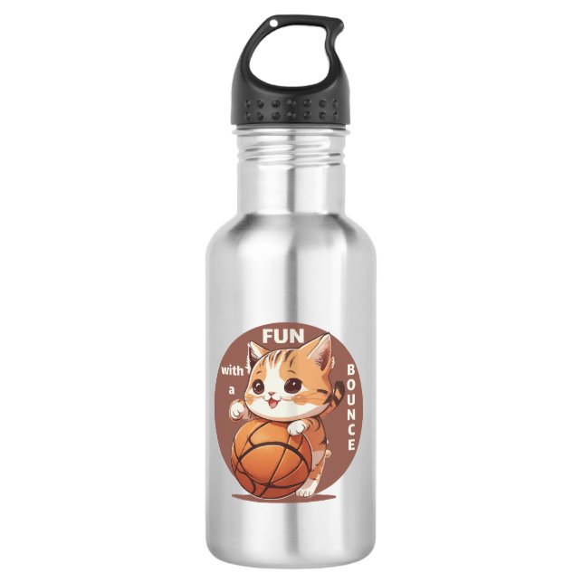 Garrafa basquete de gatinho (Frente)