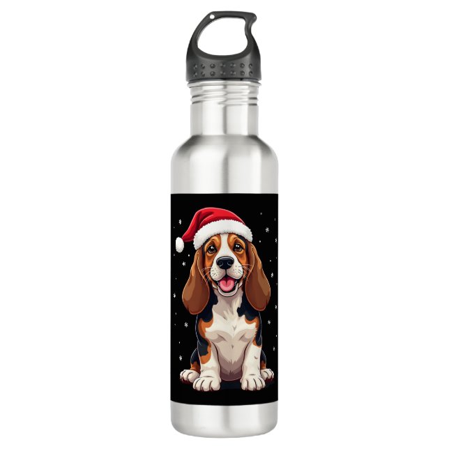 Garrafa Basset Hound Christmas Tank Top (Frente)