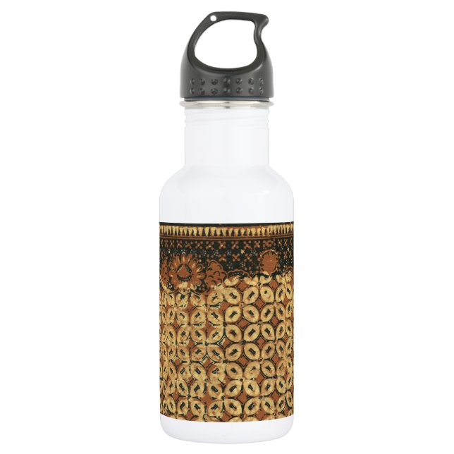 Garrafa Batik Earthy Grão de Café Elegante Rústico Áspero (Frente)