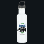 Garrafa BEARer de Anel Engraçado Personalizado<br><div class="desc">Garrafa de água personalizada para o seu assistente favorito,  seu portador de anel. Urso Bonito com as palavras porta-anéis. Faça-o sentir-se importante com esta garrafa de água personalizada. Excelente a ser usado durante o ensaio e no dia do casamento.</div>