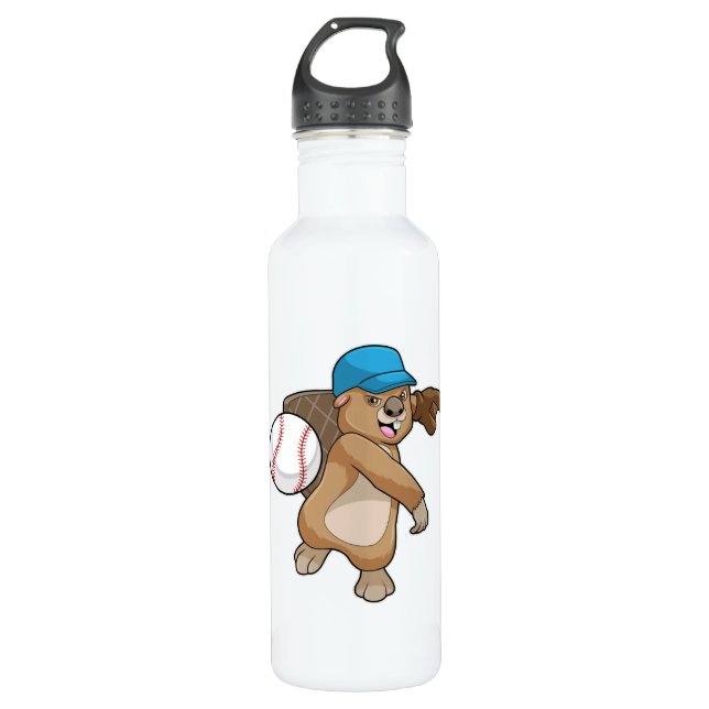 Garrafa Beaver no Baseball Sports com Boné (Frente)