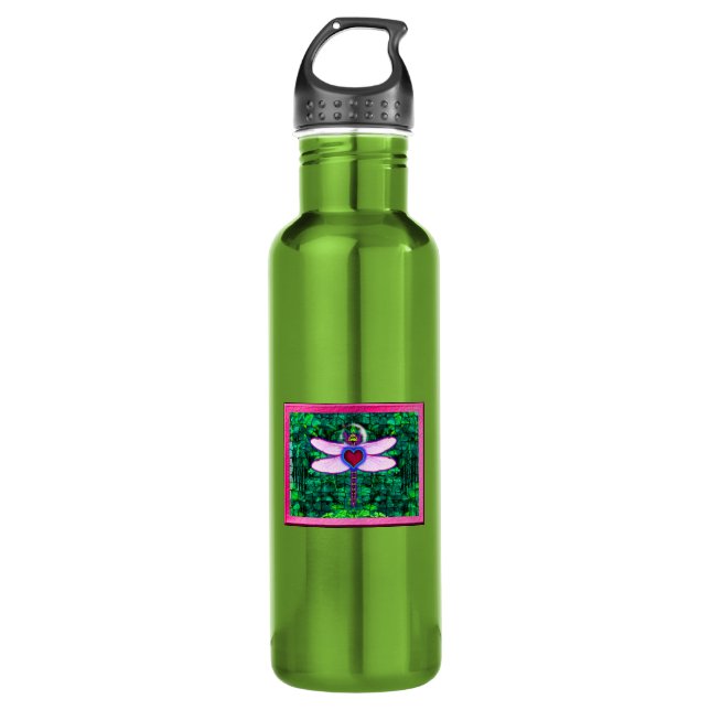 Garrafa Bela Artwitter "Crackel Framed Dragonfly" (Frente)