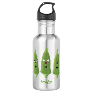 Garrafa Bela caricatura de okra