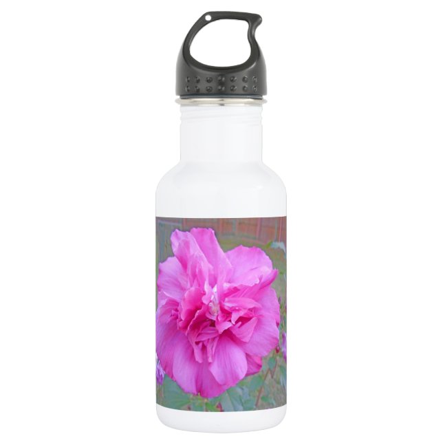 Garrafa Bela Rosa Fuchsia em Flor (Frente)