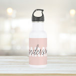 Garrafa Beleza Rosa Moderna Pastel Personalizada Seu Nome<br><div class="desc">Beleza Rosa Moderna Pastel Personalizada Seu Nome</div>