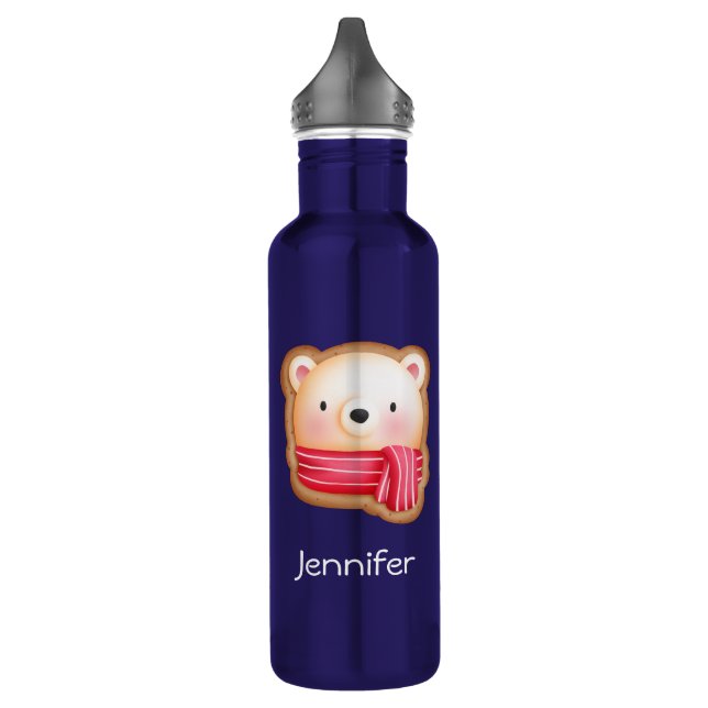 Garrafa Belo Urso Enfrentado Vermelho Scarf e Cheeks Rosad (Esquerda)