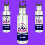 Garrafa Bem-Vindo Personalizado De Volta À Escola<br><div class="desc">Bem-Vindo Personalizado De Volta À Garrafa De Aço Inox. Personalize-o com o seu nome para uma aparência exclusiva de cinta.</div>