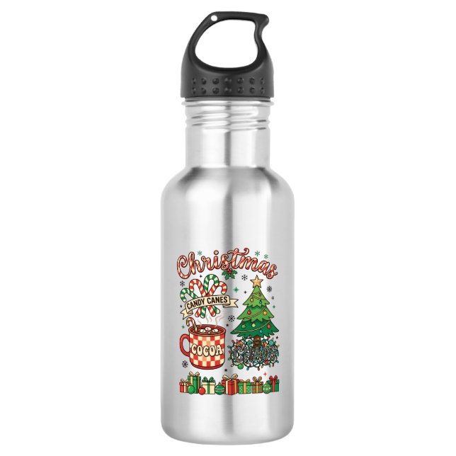 Garrafa Bengalas de Natal Cacau Caos Árvore Caneca Present (Frente)