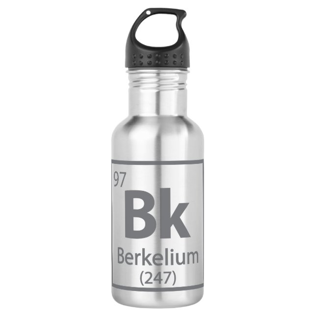 Garrafa Berkelium - Mesa periódica da ciência de Berkeley (Frente)