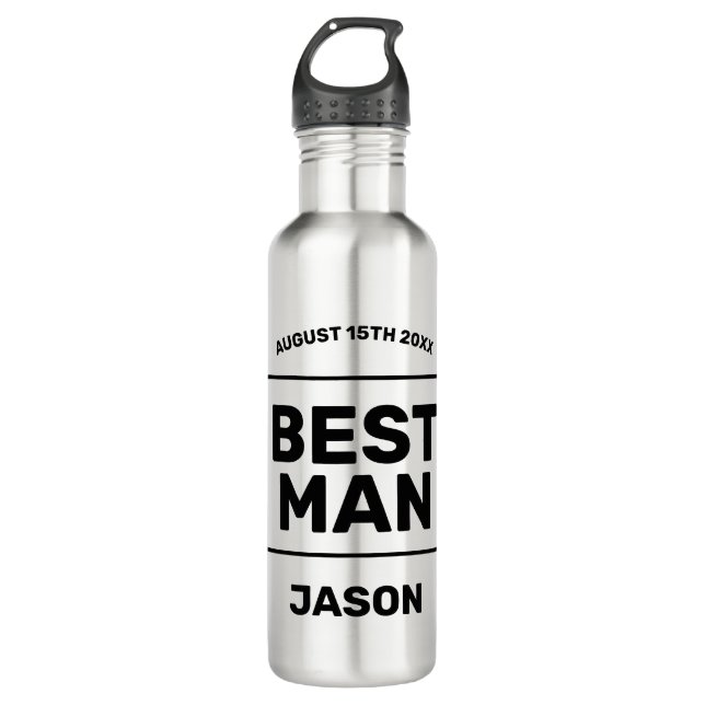 Garrafa Best Man personalized groomsman gift (Frente)