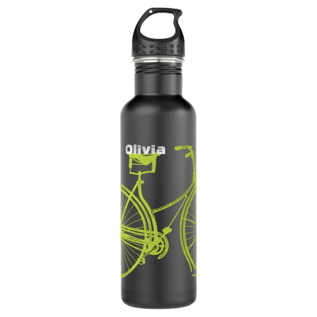 Garrafa Bicicleta Moderna da Vintage Personalizada (Frente)