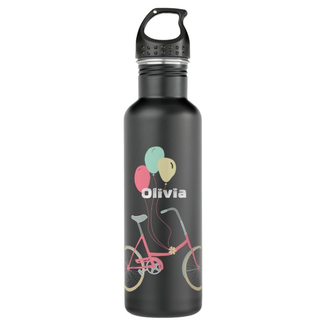Garrafa Bicicleta Moderna de Vintage Personalizada com Bal (Frente)