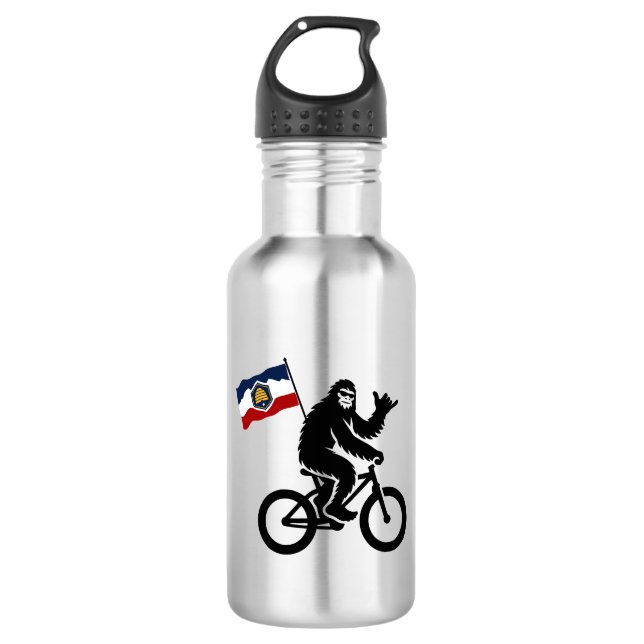 Garrafa Bigfoot Cycling Utah Flag (Frente)