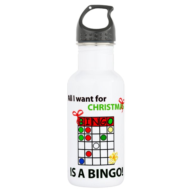 Garrafa BINGO eu quero um bingo para o Natal (Frente)