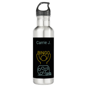 Garrafa Bingo Night Neon Line Art Personalizado